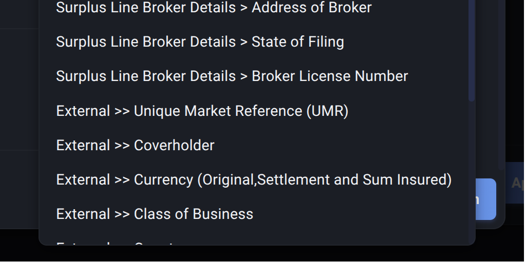 External Data Fields